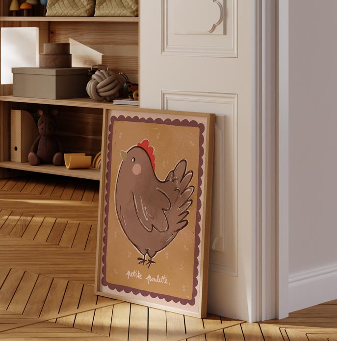 POSTER petite poulette 50X70CM - studioloco