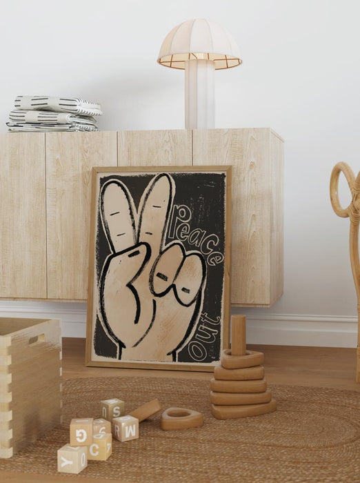 POSTER PEACE OUT 50X70CM - studioloco