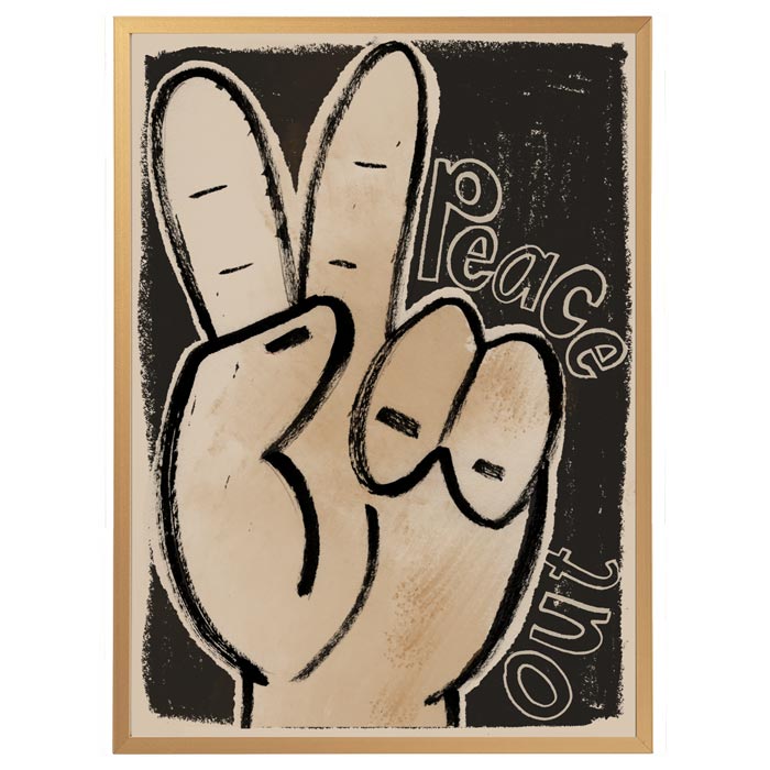 POSTER PEACE OUT 50X70CM - studioloco