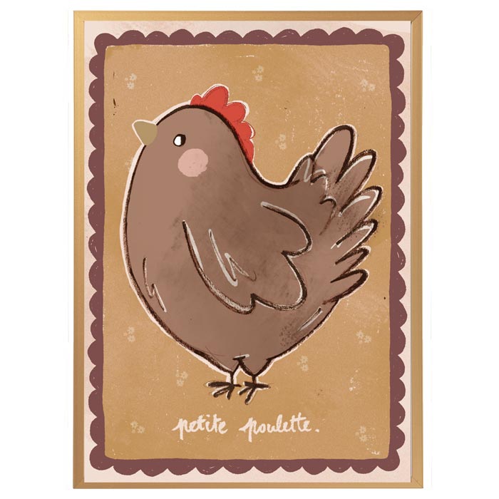 POSTER petite poulette 50X70CM - studioloco
