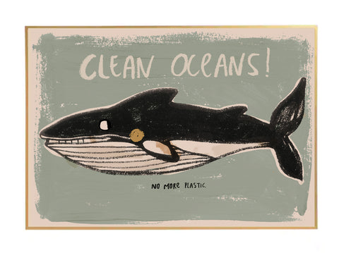 Clean oceans wallposter 50X70CM - studioloco