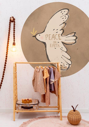 Peacebird wallpaper circle - studioloco
