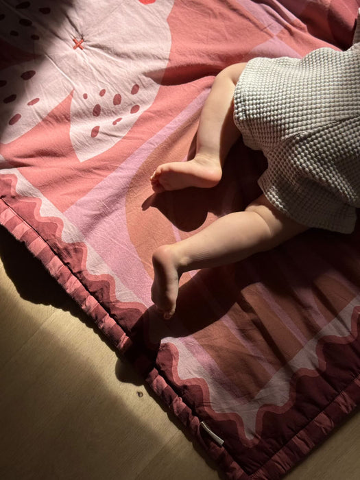 Studioloco Organic Cotton Baby Playmat-wallhanging Sunset Edition