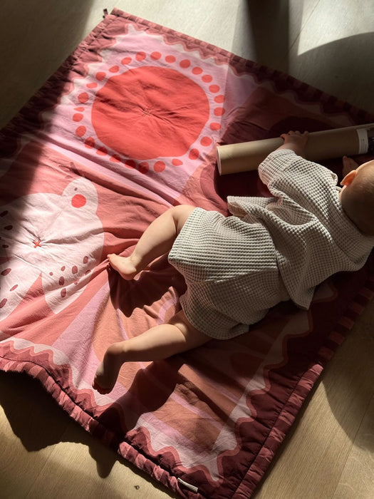 Studioloco Organic Cotton Baby Playmat-wallhanging Sunset Edition