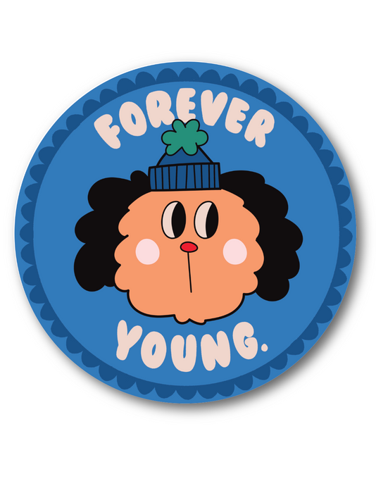 Forever young vinyl placemat-blue - studioloco