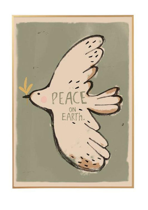 Peace bird wallposter 50x70cm - studioloco