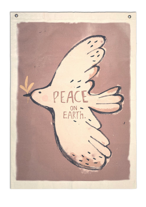 Organic Cotton/Canvas wallhanging/peacebird 100X70CM - studioloco