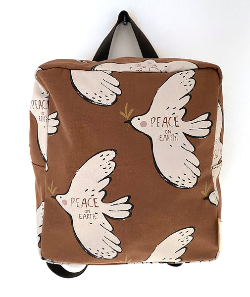 Cotton canvas Backpack bird