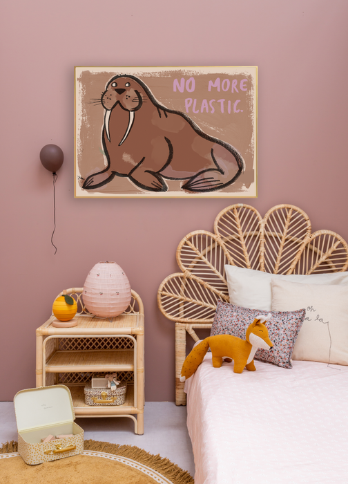 Walrus wallposter 50X70CM - studioloco