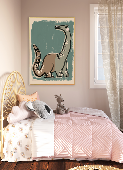 Dino Green wallposter 50X70CM - studioloco