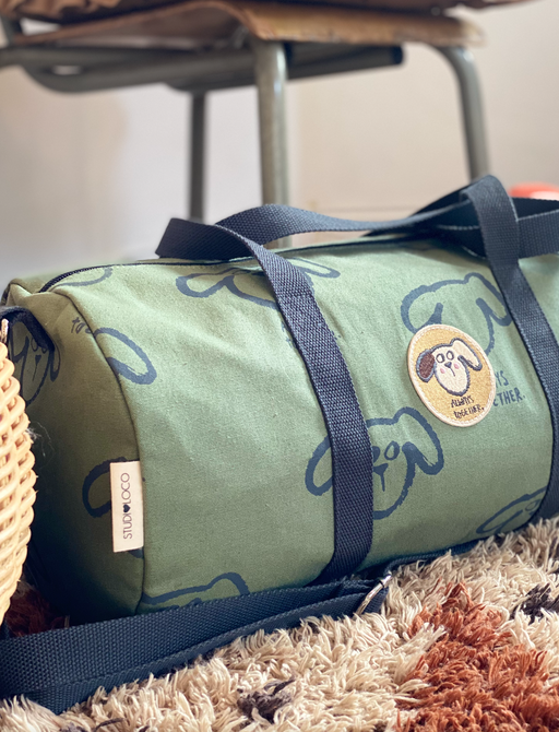 Canvas dufflebag dog - studioloco