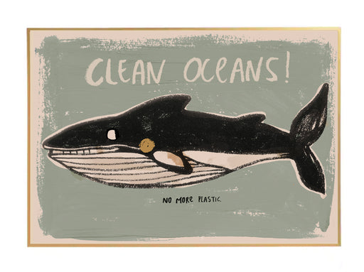 Clean oceans wallposter 50X70CM - studioloco