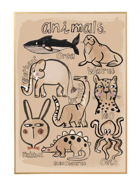 POSTER animal collection 50X70CM