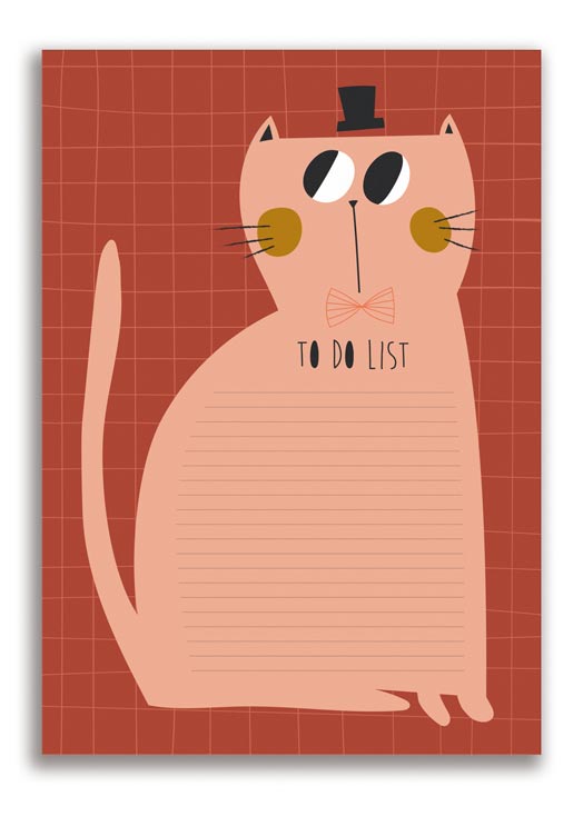 Cat to do list/notepad 50sheets - studioloco