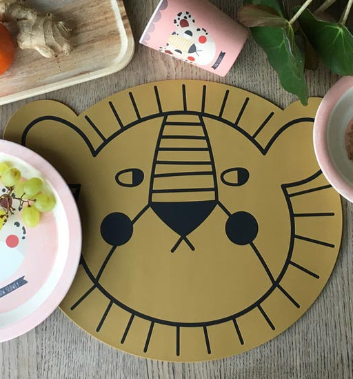 Mr Lion placemat-Mustard - studioloco